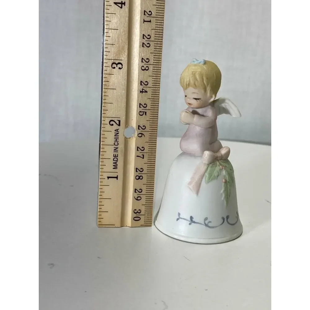 Lefton Angel Bell praying pink girl Porcelain 3